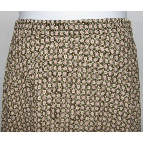 MAX STUDIO Multicolored Floral Sz Large Casual or Dress Elastic Waist Midi Skirt - Picture 2 of 4